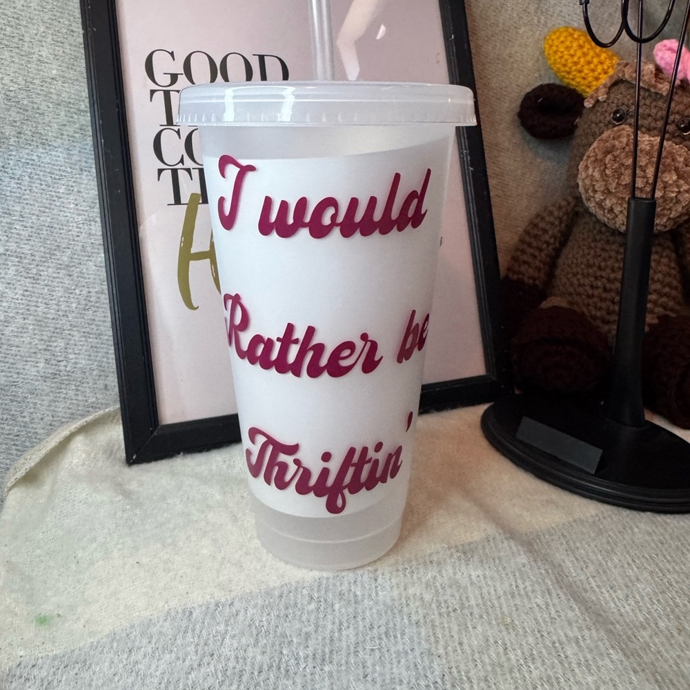Customizable Frosted Cup, Lid /Straw - Picture 9 of 14
